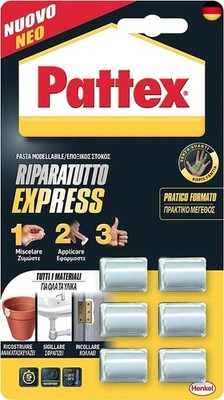 Pattex Powerknete Repair Express, vorportionierte Modelliermasse zum Kleben und