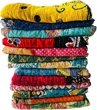 Mix Lot of Indian Tribal Kantha Quilts Vintage 52X85, Multi Pack 1 Pcs