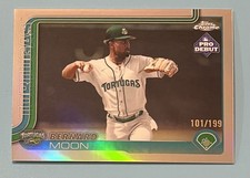 2025 Topps Pro Debut Chrome Refractor /199 Bernard Moon Reds Prospect #PDC-124