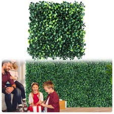 12pcs 10"x10" Grass Wall Panels Backdrop, Artificial Boxwood Hedge Wall for I...