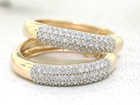 Brillant Ohrringe Creolen 585 Gelbgold 14Kt Gold 80 Brillanten 0,26ct Wesselton
