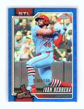 2026 Topps Chrome Ivan Herrera Fanatics Exclusive Blue Refractor #/150 Cardinals