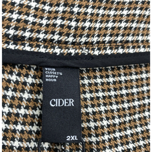 Cider Tartan Hose weites Bein Damen Übergröße 2X rose blau weiß hoher Bund NEU - Bild 13 von 13