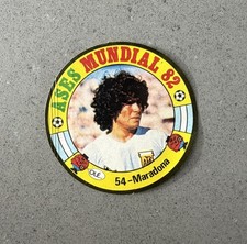 1982 REYAUCA ASES MUNDIAL DIEGO MARADONA RC ROOKIE STICKER CARD #54 RARE D. rookie card picture