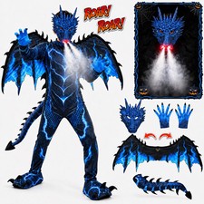 Kids Dragon Costume with Wings, Mask, Tail  Sound/Mist, LED