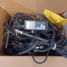 Lot of 10 HP 65W 19.5V 3.33 Power Adapter w/ small blue tip adapter OEM Genuine