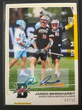Jared Bernhardt 2025 Premier Lacrosse League  PLL Yellow Auto RC Card #44/50