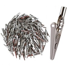 100PCS Metal Alligator Clips, 51mm Nickel Plated 100pcs, Silver