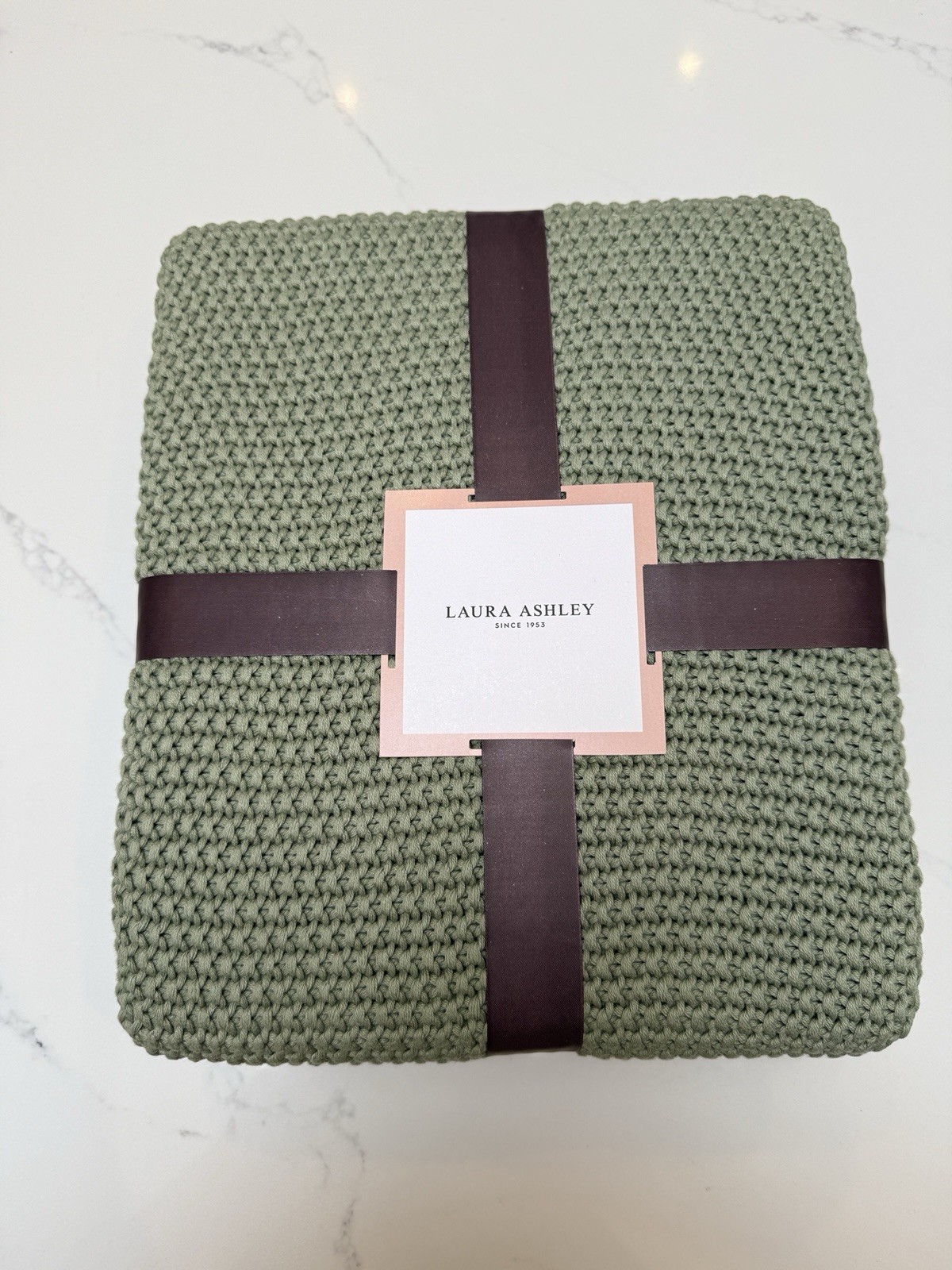 Laura Ashley Parker Throw Sage - 125x150 - BNWT RRP £80