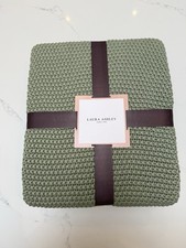 Laura Ashley Parker Throw Sage - 125x150 - BNWT RRP £80 