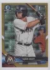 2018 Bowman Chrome Prospects Mega Box Gold Mojo Refractor 48/50 Aaron Knapp 5c9
