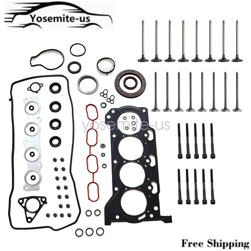 For Toyota Lexus Prius 1.8L Head Gasket Set W/Bolts & Intake Exhaust