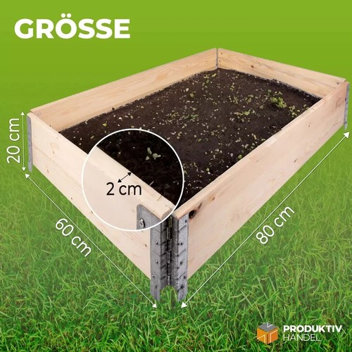 PARKSIDE Hoch-Gartenbeet Palettenrahmen 80 x 60 x 20 cm Holzrahmen Aufsatzrahmen - Bild 5 von 6