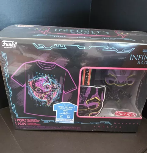 Funko Pop Tees: Black Panther #891 Blacklight Target Exclusive XL