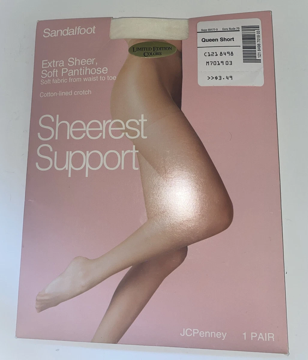 1 Pair Of Women's Brown Nude Elastic Compression Pantyhose