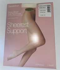 JCPenney Pantyhose Extra Sheer Limited Edition Ecru Nude Queen Short Vintage