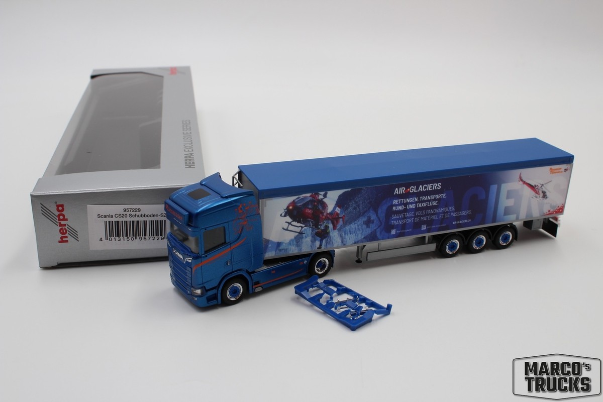専用 1/87 herpa SCANIA CS20 HD WIRTH Herpa 1/87 Scania CS20 HD a 3 assi giallo