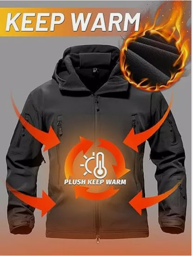 Militär Herren Jacke Mantel Arbeit Wasserdicht Taktisch Softshell Windbreaker Kapuze - Bild 16 von 28