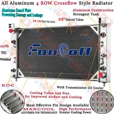 4 Rows Radiator For 2001-2002 Chevy Silverado / GMC Sierra 2500 HD 3500 LS 8.1L