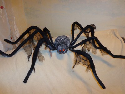 Gruselige Eklige Riesenspinne 80 110 Cm Halloween Deko Spinne Schwarz Neu Ebay