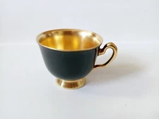 Vintage Okura Josephine Black And Gold Replacement Demitasse Cup Japan 2" Tall