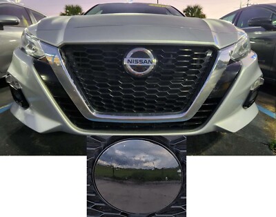 For 2018-2022 Altima Front Emblem Blackout Vinyl Overlay Decal Gloss Black