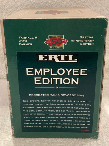 ERTL 50th Anniversary Employee Edition Gold Farmall H with Farmer - 1:16 Scale - Picture 5 of 11