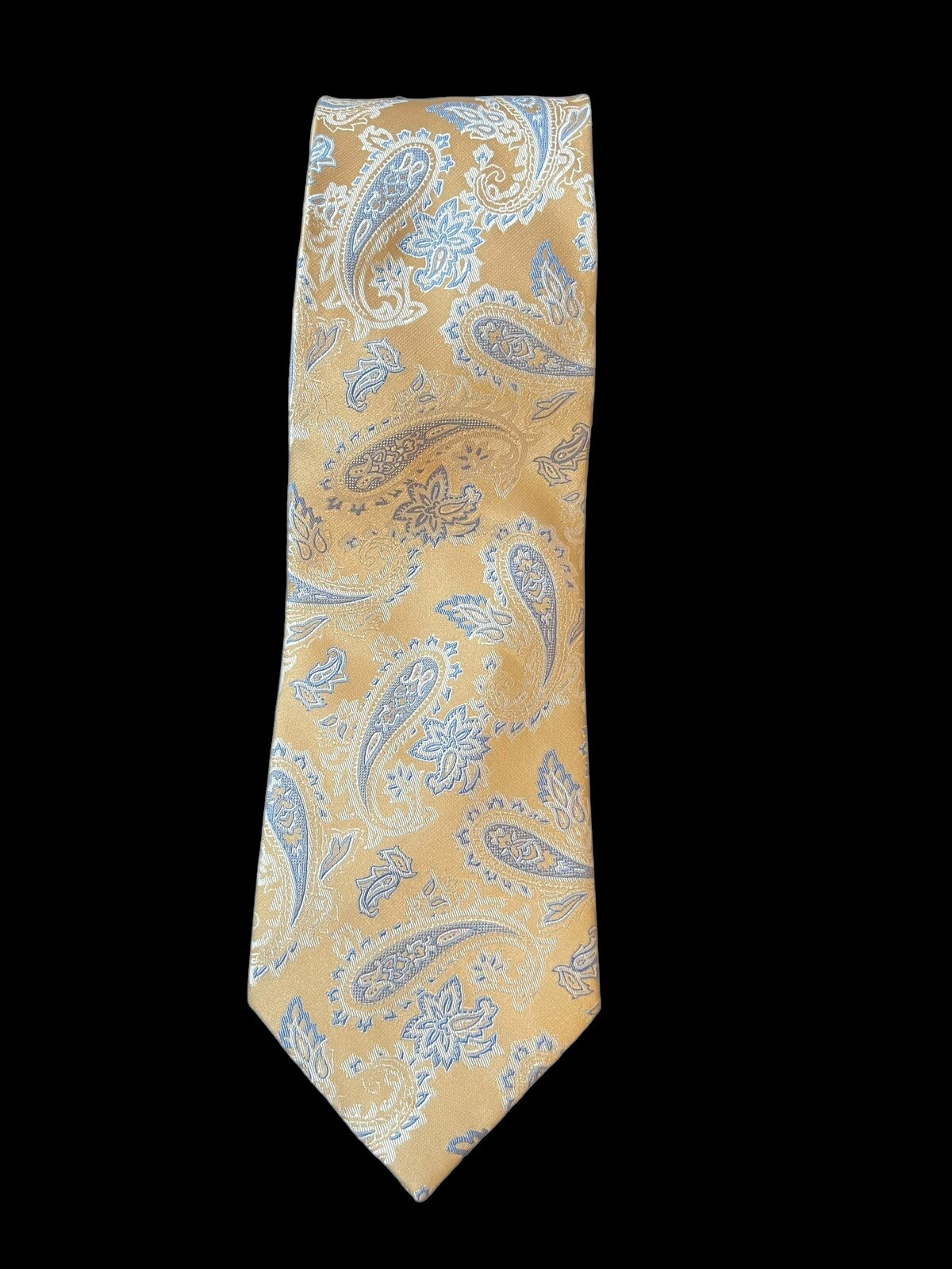 MICHAEL KORS Men's Neck Tie 100% Silk Gold Paisley Standard 58" x 3.5"