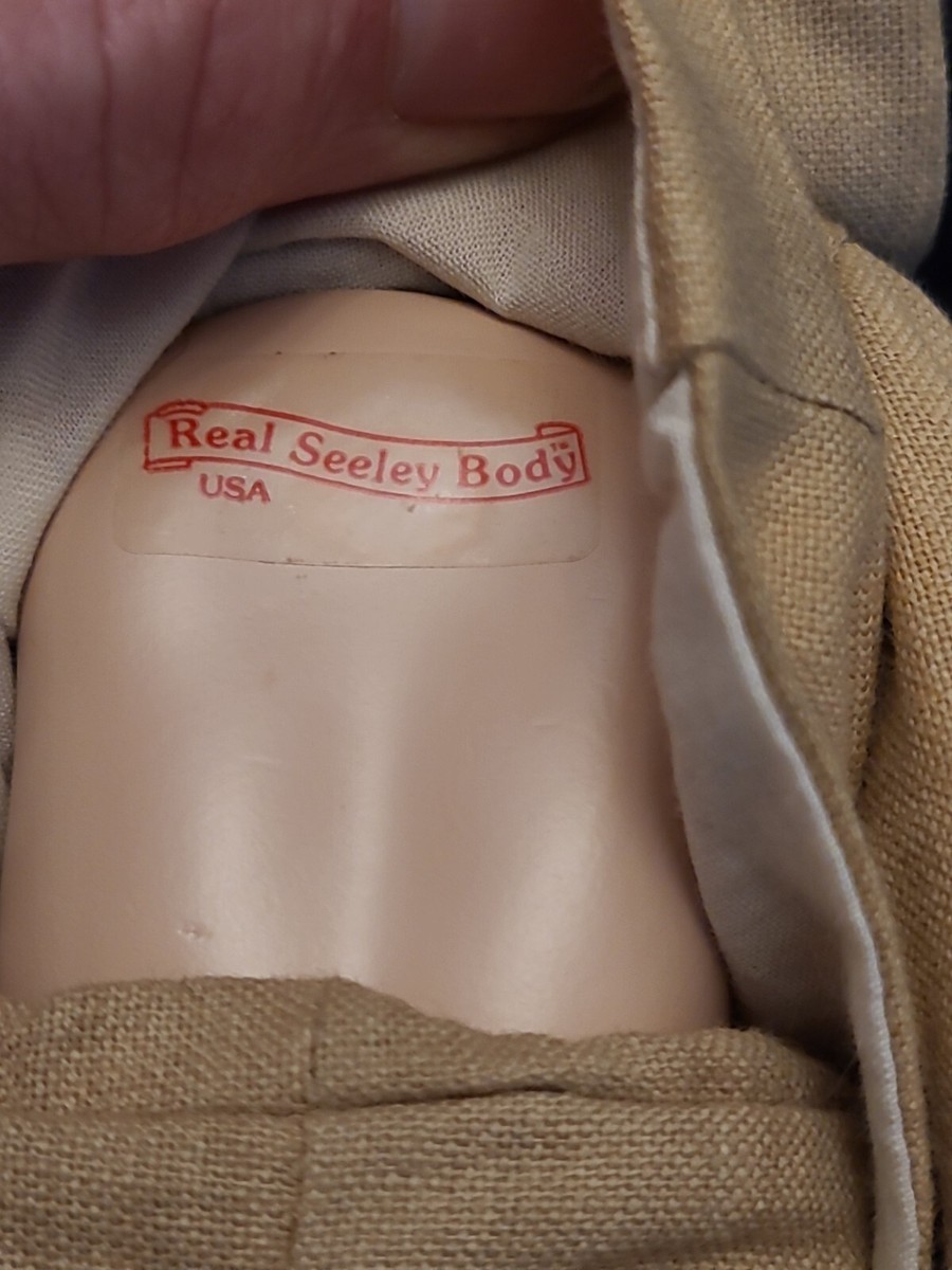 Real Seeley Body USA Doll Painted Porcelain Face Glass Blonde Wig