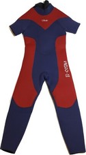 Hevto Kids Full Wetsuit, Neoprene Blue/ Red Hero II Size 8 NWT Scuba Diving