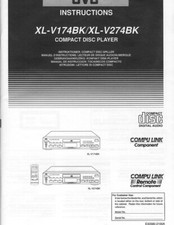 JVC XLV-174BK XL-V274BK CD Player Owners Instruction Manual Reprint