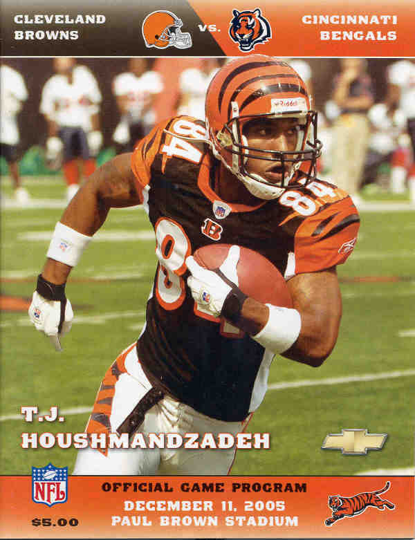 Cincinnati Bengals Cleveland Browns 12/11/05 NFL Game Program