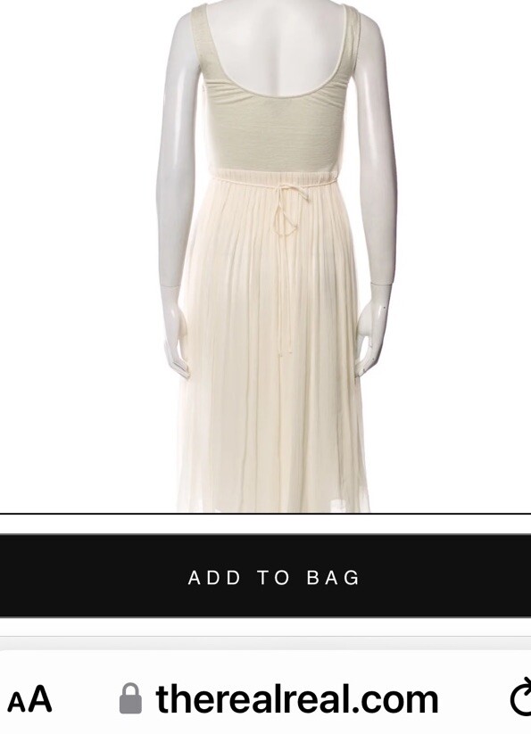 Burberry Britt Natural Sleeveless Pleated Silk Dress Sz 8 | eBay
