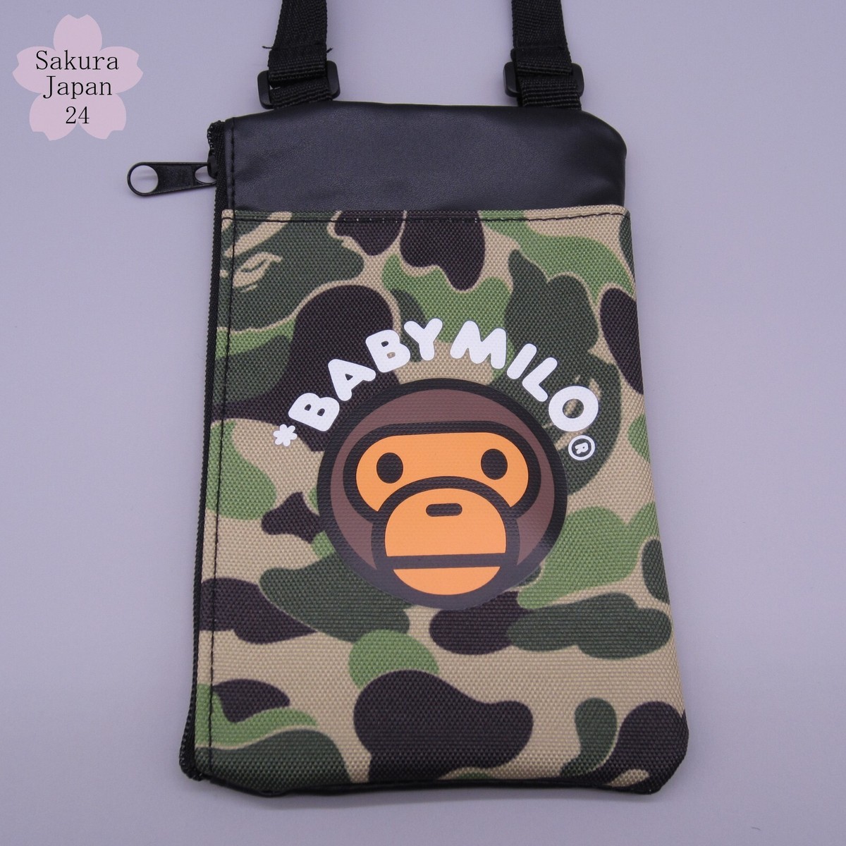 ショルダーバッグ BAPE BABY MILO TWO WAY POUCH BABY MILO® STORE Zip pouch | Bape official website – INT.BAPE.COM