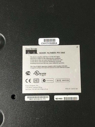 Cisco Systems PIX 506E Firewall 2 porte VPN dispositivo di sicurezza di rete - Foto 6 di 6