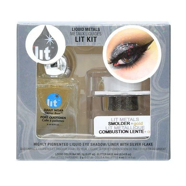 LOT OF 12 UNITS-Lit Cosmetics Lit Kit highly pigmented eyeshadow- SMOLDER + GOLD - Image 4 of 4