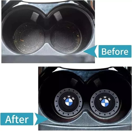 2 pk Cup Mat Car Drink Holder Insert Silicone Coaster Set for B-M-W Sty 3 - Bild 5 von 11