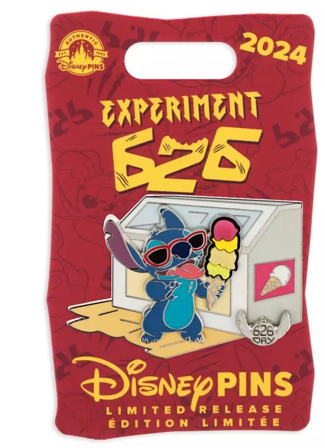 Disney 2024 STITCH Experiment 626 Scented Ice Cream Pin , Limited Release New
