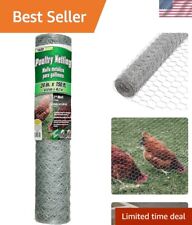 Chicken Wire 2 Inch Mesh 24 Inch X 150 Foot 20 Gauge Galvanized Steel Wire Fe... 0.53 per foot