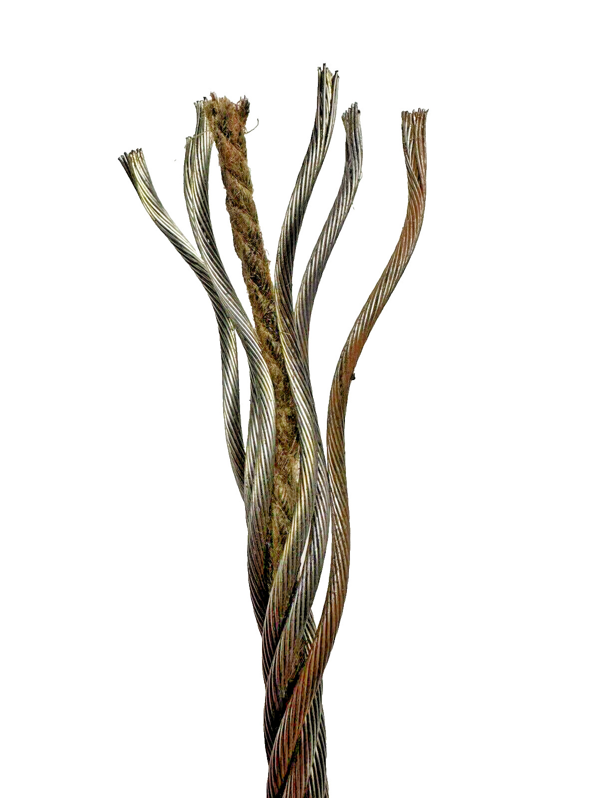 Fiber Core Winch Line 7/16" X 60' W/Swivel Hook Latch Wrecker Cable Tow USA HEMP