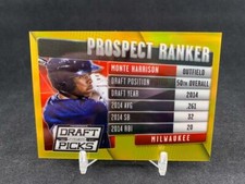 2014 PANINI PRIZM DRAFT MONTE HARRISON PROSPECT RANKER INSERT GOLD SP 10/10