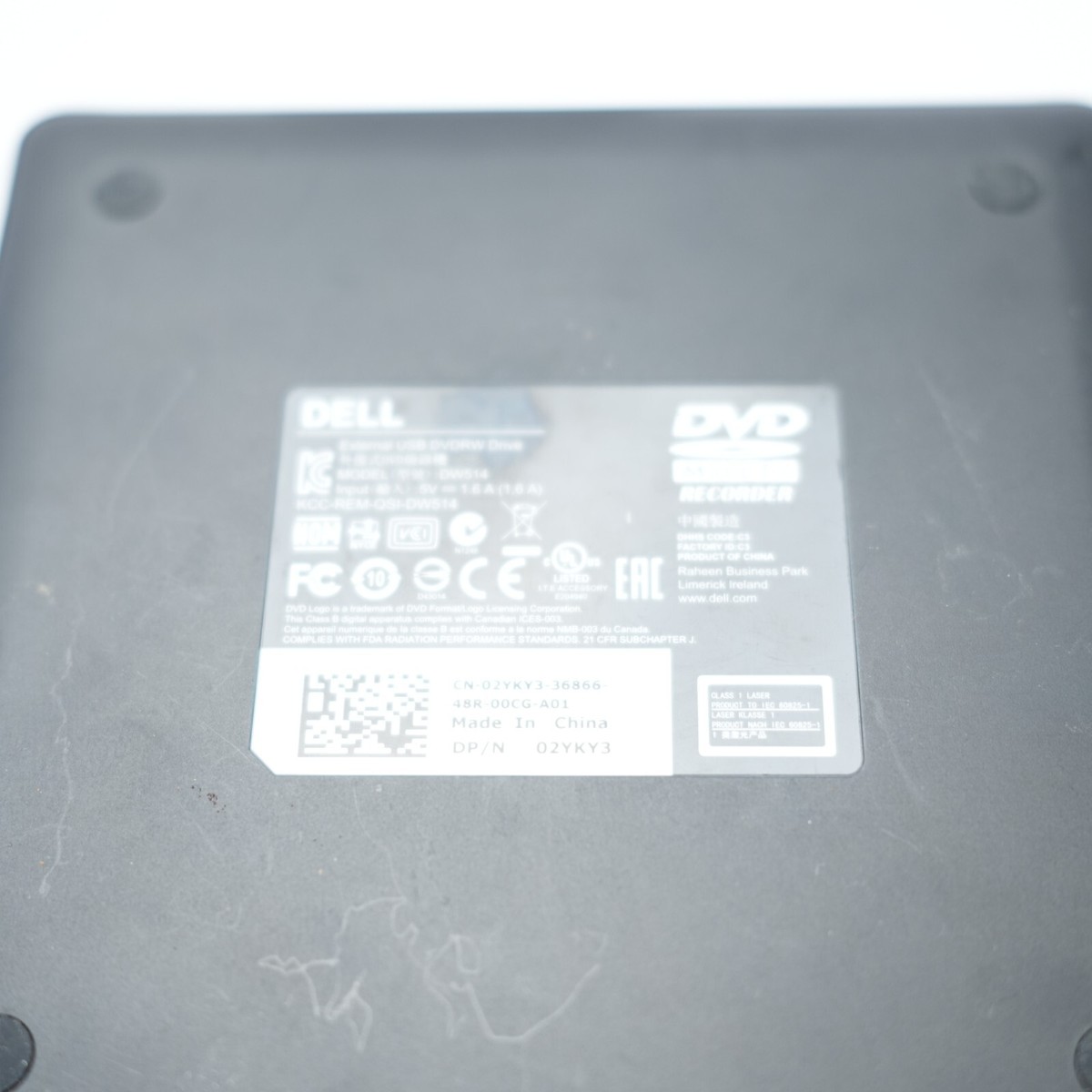 Dell GP61NB60 External USB DVDRW Drive DW316 08J15V Cable