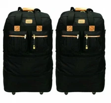 2 - 30 In XL Expandable Upright Rolling Wheeled Duffle Bag Spinner Suitcase 