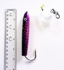 1-10 pcs 4" Mylar Rigged Cedar Plugs MAHI TUNA TROLLING Saltwater Fishing Lures
