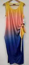 OMBRE NEW LANE BRYANT BRIGHT POP OF COLOR Womens Dress Size18/20 Side Knot