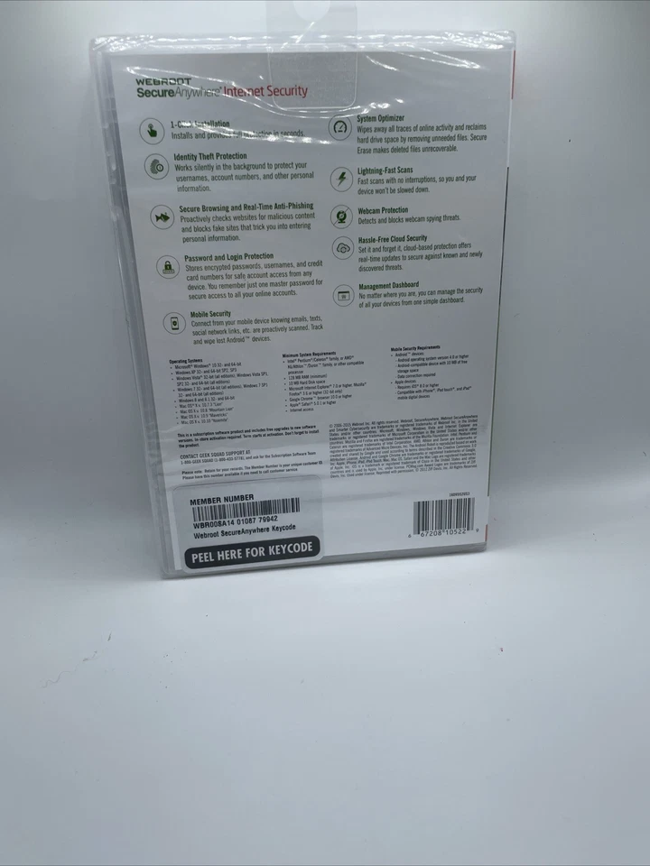 Webroot SecureAnywhere Internet Security For 3 Devices New Sealed 0824 - Image 2 of 2