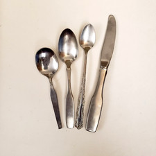 Vintage Lot of Flatware Baby Toddler Child Spoons Knife