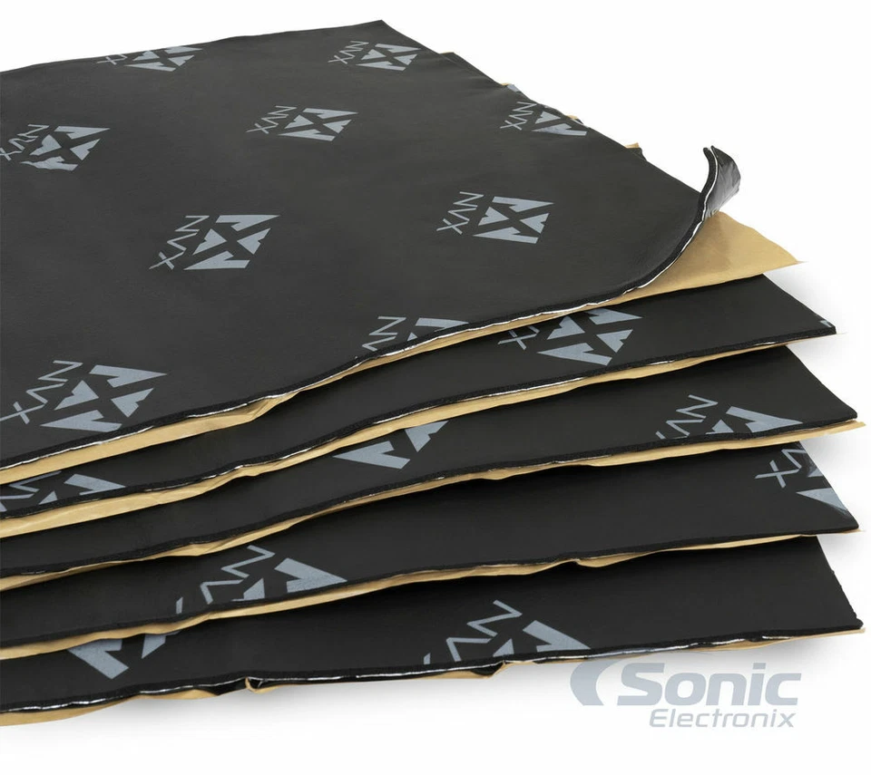 NVX SDRF40 40 sq. Adhesivo amortiguador de sonido de tres capas espuma negra 10 hojas Foto 3 de 4