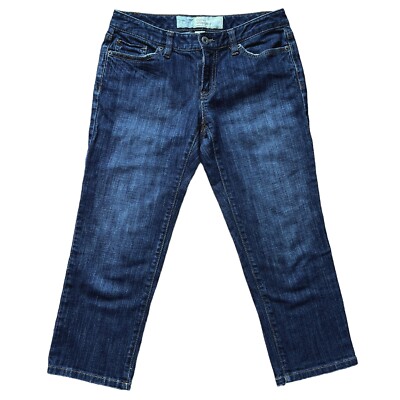 Ann Taylor LOFT Womens 4P Curvy Cropped Jeans Denim Petite