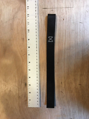Winch Hook Pull Strap 12 inch Black Single Loop - Warn Ramsey Mile Marker ATV
